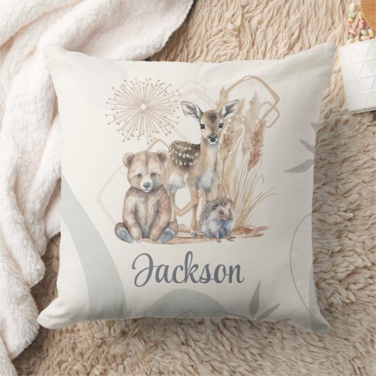 Neutraler Baby-Name Boho Bear Deer Gender Kissen (Decke)
