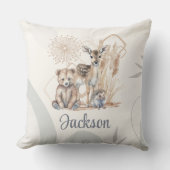 Neutraler Baby-Name Boho Bear Deer Gender Kissen (Vorderseite)