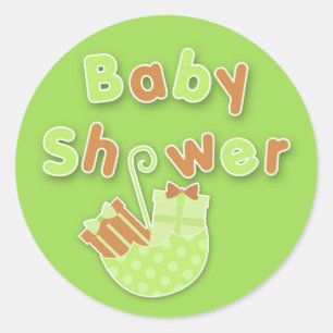 Neutraler Baby Shower Grün Aufkleber