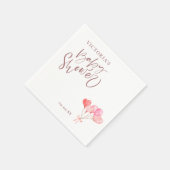 Neutraler Ballon Gender Elegantes Script Baby Show Serviette (Ecke)