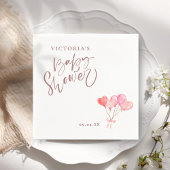 Neutraler Ballon Gender Elegantes Script Baby Show Serviette