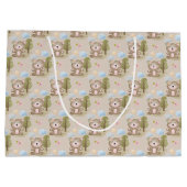 Neutraler Bärenwald große Geschenktasche Große Geschenktüte (Rückseite)