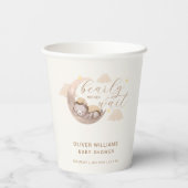 Neutraler Bear warte Moon Star Sleepy Bär Pappbecher (Rückseite)