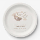 Neutraler Bear warte Moon Star Sleepy Bär Pappteller (Vorderseite)