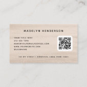 Neutraler Beige Pinselstrich Schlaganfälle Moderne Visitenkarte (Rückseite)
