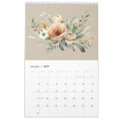 neutraler Blumenkalender 2025 Kalender (Jan 2027)