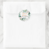 neutraler Blumenrahmen Runder Aufkleber (Tasche)