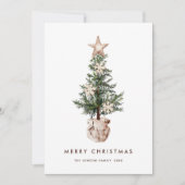 Neutraler Bohemischer Weihnachtsbaum Gruß Feiertagskarte (Vorderseite)