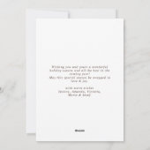 Neutraler Bohemischer Weihnachtsbaum Gruß Feiertagskarte (Rückseite)