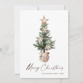 Neutraler Bohemischer Weihnachtsbaum Gruß Feiertagskarte (Vorderseite)