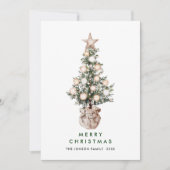 Neutraler Bohemischer Weihnachtsbaum Gruß Feiertagskarte (Vorderseite)