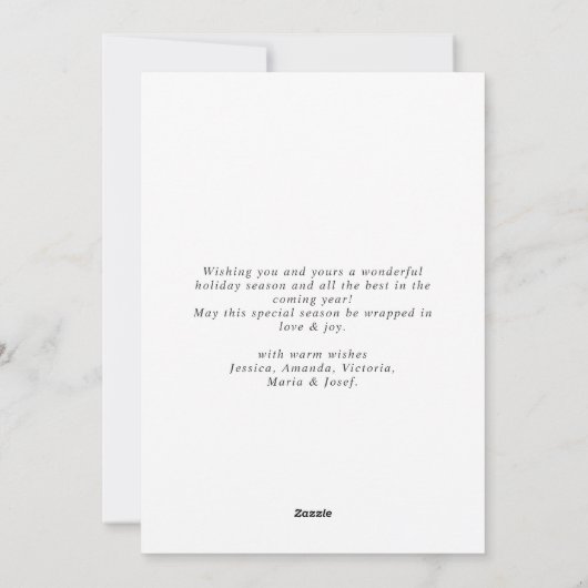 Neutraler Bohemischer Weihnachtskriegsgruß Feiertagskarte (Rückseite)