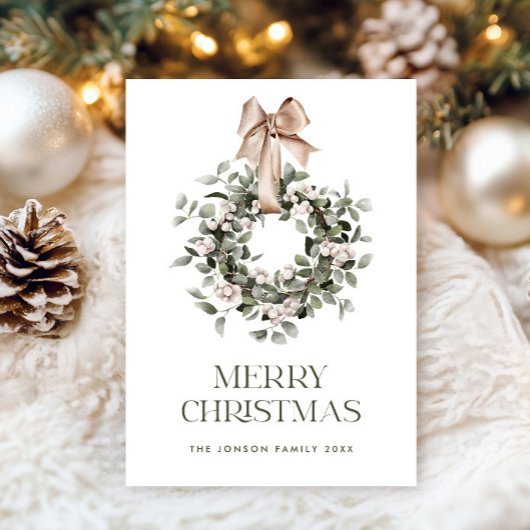 Neutraler Bohemischer Weihnachtskriegsgruß Feiertagskarte