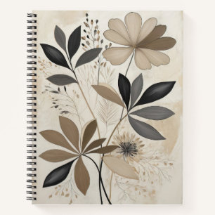 Neutraler Boho Botanische Kunst Minimalistische Er Notizblock