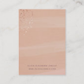 Neutraler Boho und Rose Gold| Earl Display Card Visitenkarte (Rückseite)