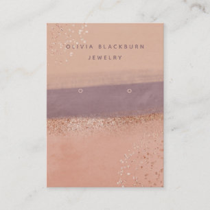 Neutraler Boho und Rose Gold Earl Display Card Visitenkarte