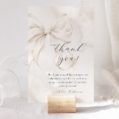 Neutraler Bow Cloud Nine Baby Shower Dankeskarte