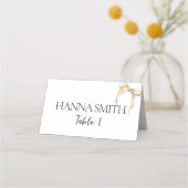 Neutraler Bow verbindet das Brautparty des Knotens Platzkarte (Vorderseite)