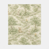 Neutraler Bunny-Bär-Picknick-Blumengarten (1) Fleecedecke (Vorderseite)
