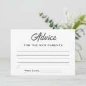 Neutraler Cloud Nine Baby Shower Teddy Bär Hinweiskarte (Stehend Vorderseite)