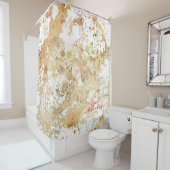 Neutraler, cremiger Beige Duschvorhang Liner (Beispiel)