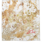 Neutraler, cremiger Beige Duschvorhang Liner (Vorderseite)