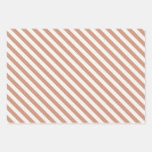 Neutraler Daisy Floral Stripes Polka Dot Geschenkpapier Set (Vorderseite 2)