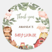 Neutraler Dank für Gender-Gender-Tiere Runder Aufkleber (Vorderseite)