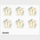 Neutraler Dank für religiöse Feiern Runder Aufkleber (Blatt)