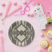 Neutraler Deko-Panel I Pappteller (Party)