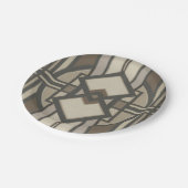 Neutraler Deko-Panel I Pappteller (Schrägansicht)