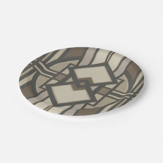 Neutraler Deko-Panel I Pappteller (Schrägansicht)