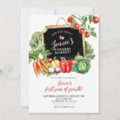 Neutraler erster Geburtstag des Bauernmarkts Einladung (Vorderseite)