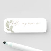 Neutraler Eukalyptus Namensschild (Beispiel)