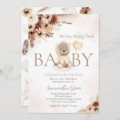 Neutraler Fall Bärendusche Einladung (Vorne/Hinten)