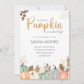 Neutraler Fall Herbst Babydusche Einladung (Vorderseite)