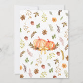 Neutraler Fall Pumpkin Baby Shower Einladung (Rückseite)