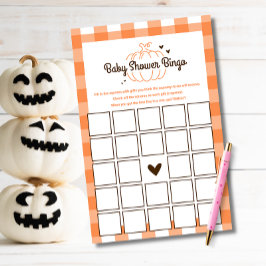 Neutraler Fall Pumpkin Baby Sower Game Bingo