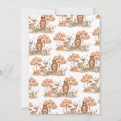 Neutraler Fall-Woodland-Babydusche Einladung (Rückseite)