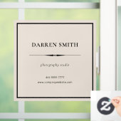 Neutraler Firmenname Schwarz Fensteraufkleber (Zuhause)