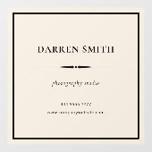 Neutraler Firmenname Schwarz Fensteraufkleber (Blatt)