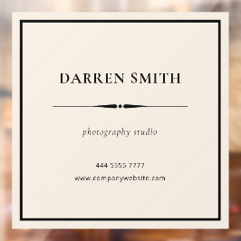 Neutraler Firmenname Schwarz Fensteraufkleber