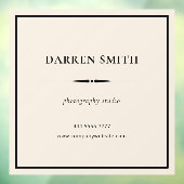 Neutraler Firmenname Schwarz Fensteraufkleber (Blatt 3)