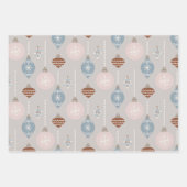 Neutraler Gaumen von Bauble- und Weihnachtssteinen Geschenkpapier Set (Vorderseite)