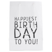 Neutraler Geburtstag für Minimalistisches Geschlec Mittlere Geschenktüte (Rückseite)
