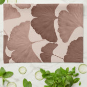 Neutraler Ginkgo Botanischer Traum 1 Geschirrtuch (Gefaltet)