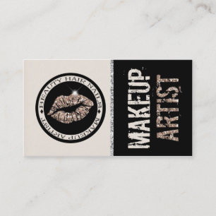 Neutraler Glitzer-Lippenmake-upkünstler: Visitenkarte