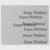 neutraler Glückstag in altmodischer Schrift Geschenkpapier (Flach)