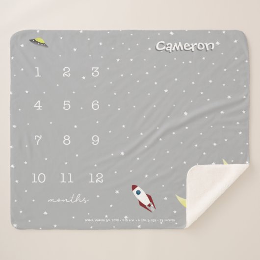 Neutraler Gray Meilenstein im Außenraum Individuel Sherpadecke (Vorderseite (Horizontal))