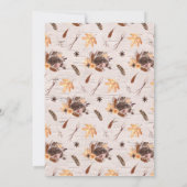 Neutraler Igel Herbstdusche Einladung (Rückseite)